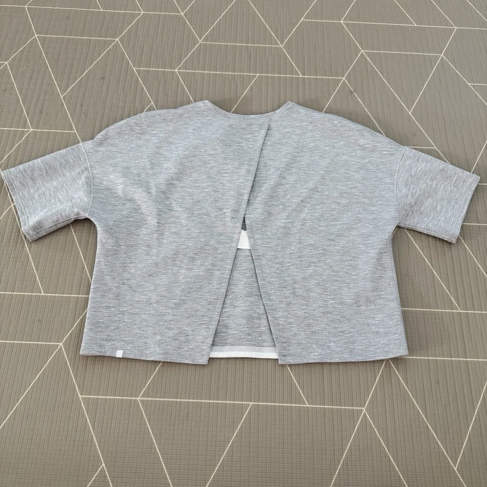 Lululemon Minimal Short Sleeve Size‎ 12 Heathered Power Gray